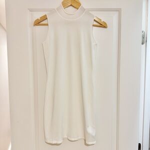 NWOT Dion Lee White Knit Mockneck Sleeveless Dress